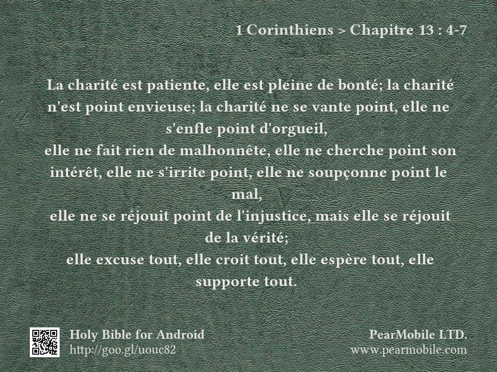 1 Corinthiens, Chapitre 13:4-7